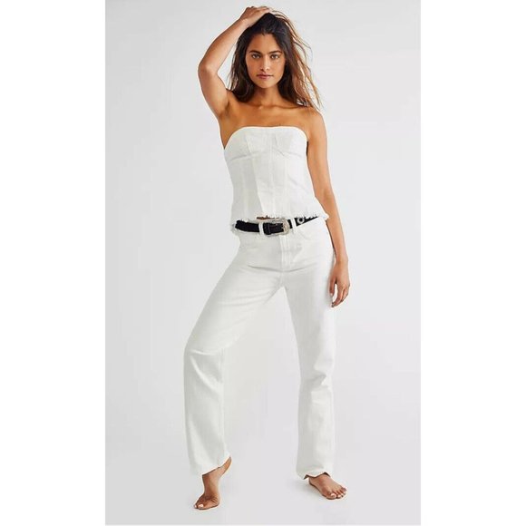 Citizens of Humanity Daphne High Rise Stovepipe Jeans in Porcelain White Size 28